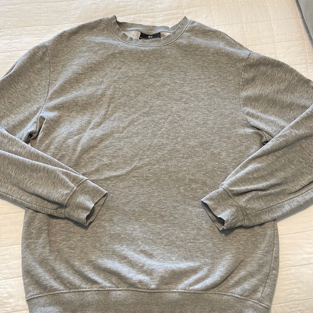 Grey oversized crew neck